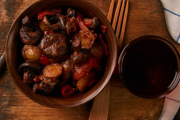 Roasted low-calories vegetable salad