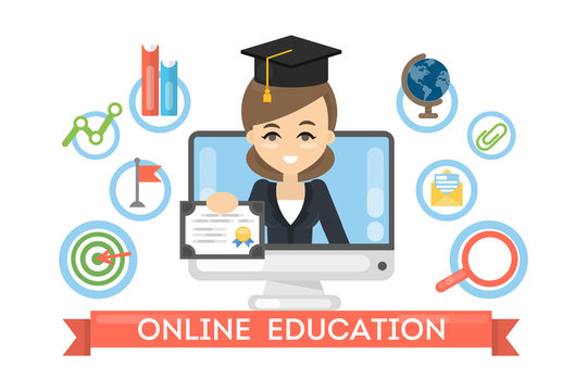 Online education concept.