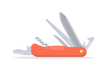 Isolated swiss army knife.