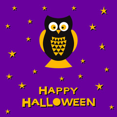 Happy halloween card template. Abstract halloween pattern for design card, modern party invitation