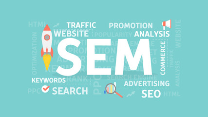 Search engine marketing concept.