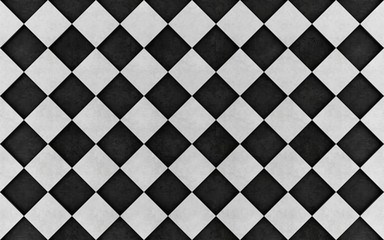 Wall of concrete cubes in checkerboard pattern. 3D rendering - 175996336