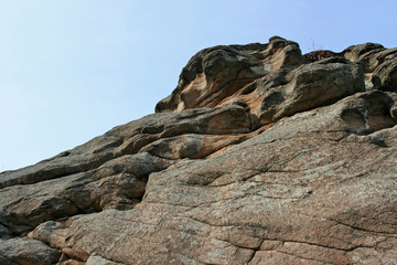 Fototapeta na wymiar The fantastic pegmatite rock in Altai region, Russia. 