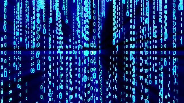 Abstract Matrix Background. Binary Computer Code. Coding and Hacker concept. Illustration Tech Background.