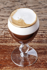 Viennese coffee on the bar