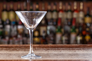 Empty martini glass