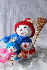 Two nice snowman (artificial snow, polystyrene)
