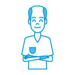 Man face cartoon icon vector illustration graphic design