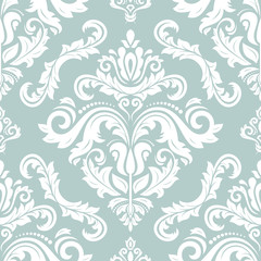 Seamless classic white pattern. Traditional orient ornament. Classic vintage background