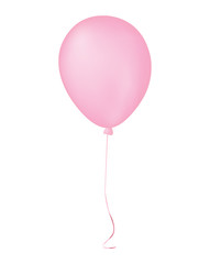 single pink gathering event air balloon on white background