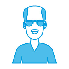 Man with sunglasses icon vector illustration graphic design