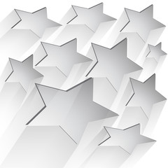 Vector star on the gray background