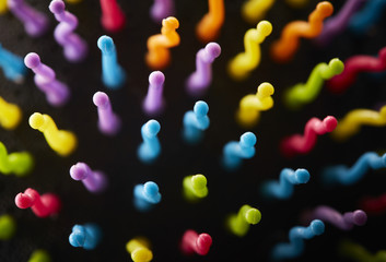 bunte abstrakte Plastikstöpsel