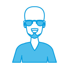Man with sunglasses icon vector illustration graphic design