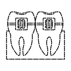 Teeths and dental care icon vector illustration graphic design