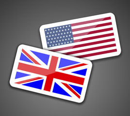 The flag of the USA and the UK - 175999310