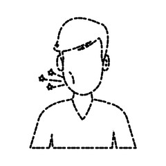 Man with tooth broken icon vector illustration graphic design