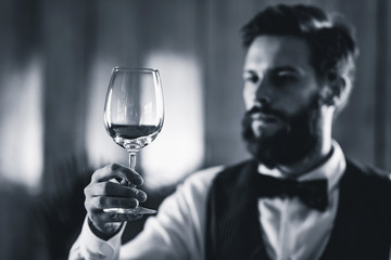 Sommelier tasting wine