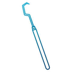 Dental probe tool icon vector illustration graphic design