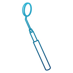 Mouth mirrow tool icon vector illustration graphic design