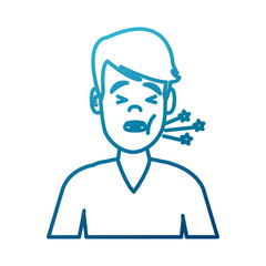 Man with tooth broken icon vector illustration graphic design