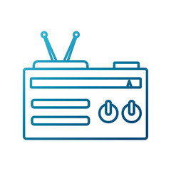 Old radio stereo icon vector illustration graphic design