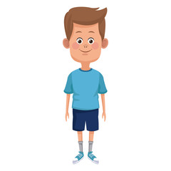 Cute boy cartoon icon vector illustration graphic design
