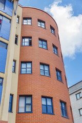 Cylindrical brick building