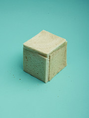 Würfel aus weißem Toast