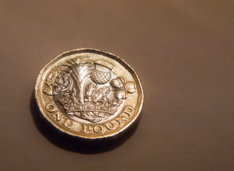 uk england british pound coin isolated macro