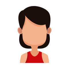 Cute girl face icon vector illustration graphic design