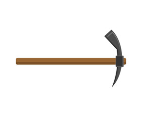 Pickaxe isolated tool for mining. Accessory miner. Vector illustration
