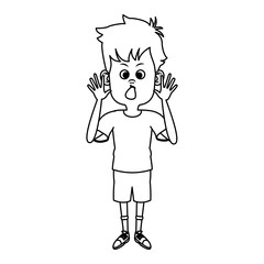 Cute and funny boy cartoon icon vector illustration graphic design