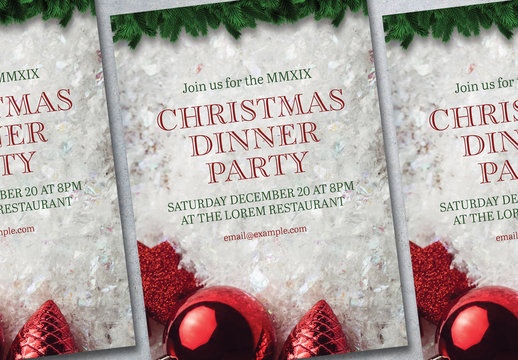 Christmas Dinner Party Poster Layout 1