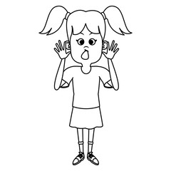 Cute girl cartoon icon vector illustration graphic design