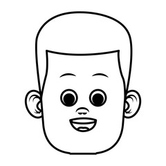 Cute and funny boy cartoon icon vector illustration graphic design