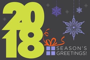 2018 Seasons Greetings. Colorful, stylish design.