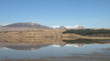 Mountain and lake reflection