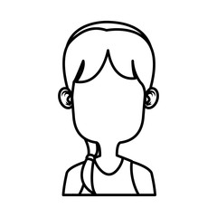 Girl faceless cartoon icon vector illustration graphic design