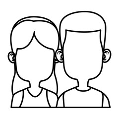 Cute kids friends cartoon icon vector illustration graphic design