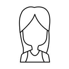 Girl faceless cartoon icon vector illustration graphic design