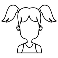 Obraz premium Girl faceless cartoon icon vector illustration graphic design