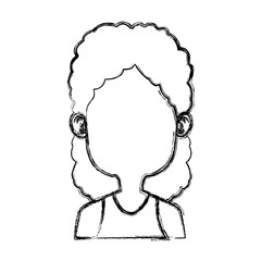 Girl faceless cartoon icon vector illustration graphic design