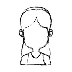Girl faceless cartoon icon vector illustration graphic design