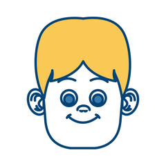 Funny boy face icon vector illustration graphic design