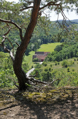 blick zur katzensteiner mühle im appelbachtal