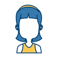 Girl faceless cartoon icon vector illustration graphic design