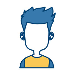 Obraz premium Boy faceless cartoon icon vector illustration graphic design