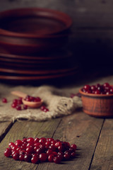 Cranberry rustic wooden table