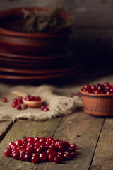 Cranberry rustic wooden table